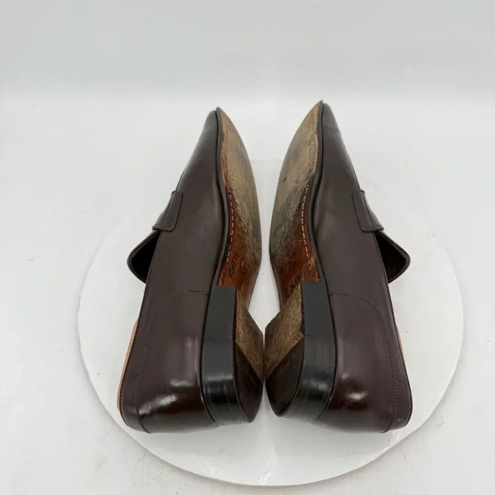 Louis Vuitton Men Size UK 8.5 US 9.5 Brown Leather Penny Loafer Dress Shoes - Picture 7 of 14